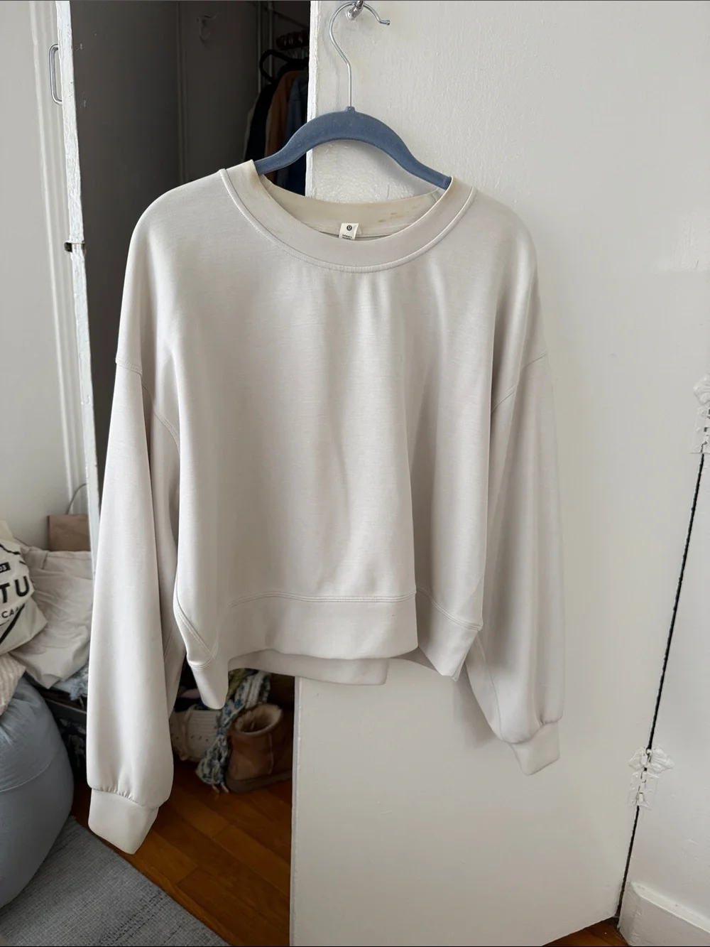Lululemon White Crewneck Sweater